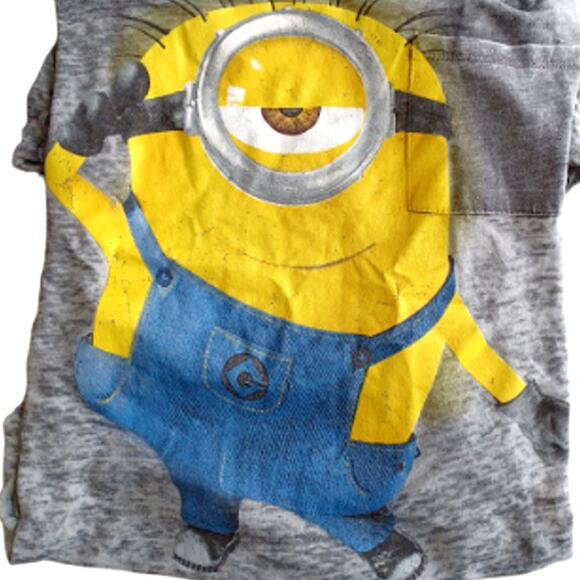 DESPICABLE ME 2 STUART THE MINION BURN OUT T-SHIRT SIZE S - Picture 3 of 4